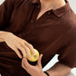 Dark Brown Crocheted Stripes Knitted Button Down - Men