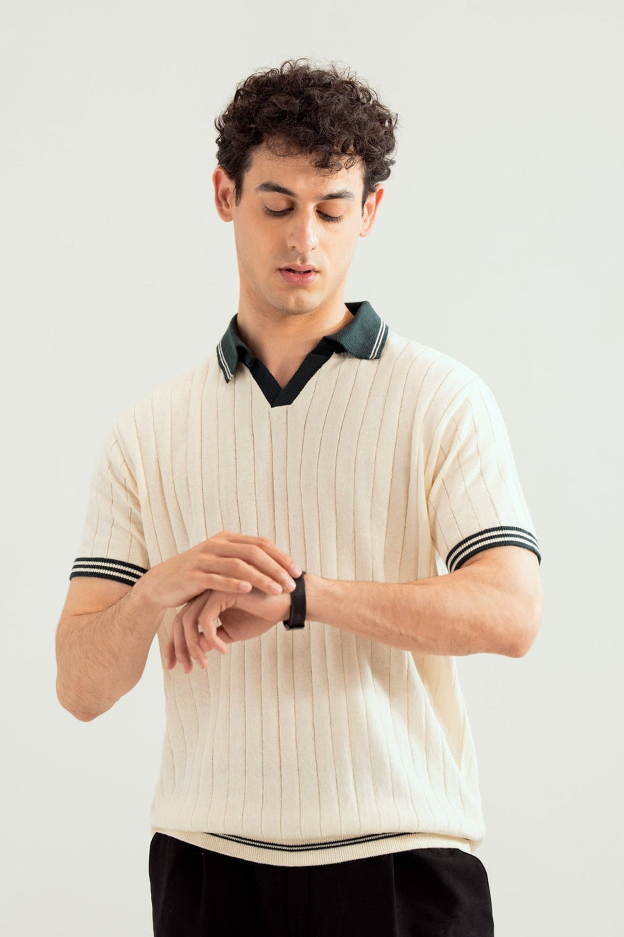 White Heritage  Knitted Polo - Men