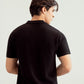 Black Zipper Links Knitted Polo - Men
