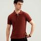 Dark Cherry Cable Knit Polo - Men