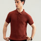 Dark Cherry Cable Knit Polo - Men