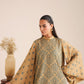 3 Piece - Embroidered Karandi Suit (Unstitched)