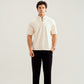 Off White Interlock Zipper Polo - Boxy Fit - Men