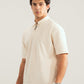 Off White Interlock Zipper Polo - Boxy Fit - Men