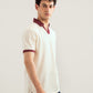 Off White Johhny Resort Polo - Maroon Collar - Men