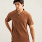 Camel Waffle Revere Polo - Smart Fit - Men