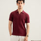 Plum Wave Knitted Polo - Men
