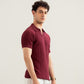 Plum Wave Knitted Polo - Men