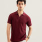 Plum Wave Knitted Polo - Men
