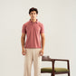 Pink Peach Interlock Polo - Smart Fit - Men