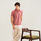 Pink Peach Interlock Polo - Smart Fit - Men