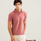Pink Peach Interlock Polo - Smart Fit - Men