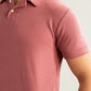 Pink Peach Interlock Polo - Smart Fit - Men