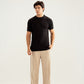 Black Knitted Tee - Men
