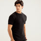 Black Knitted Tee - Men