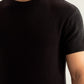 Black Knitted Tee - Men
