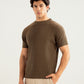 Olive Green Knitted Tee - Men