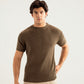 Olive Green Knitted Tee - Men