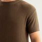Olive Green Knitted Tee - Men