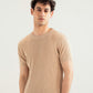 Beige Knitted Tee - Men
