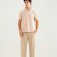 Light Pink Waffle Revere Polo - Smart Fit - Men