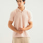 Light Pink Waffle Revere Polo - Smart Fit - Men