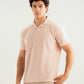 Light Pink Waffle Revere Polo - Smart Fit - Men