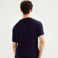 Navy Blue Knitted Tee - Men