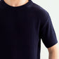 Navy Blue Knitted Tee - Men