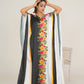 Monochrome Bloom Kaftan