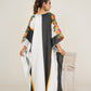 Monochrome Bloom Kaftan