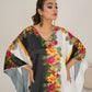 Monochrome Bloom Kaftan