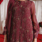 3 Piece - Self Crinkle Suit (Unstitched)