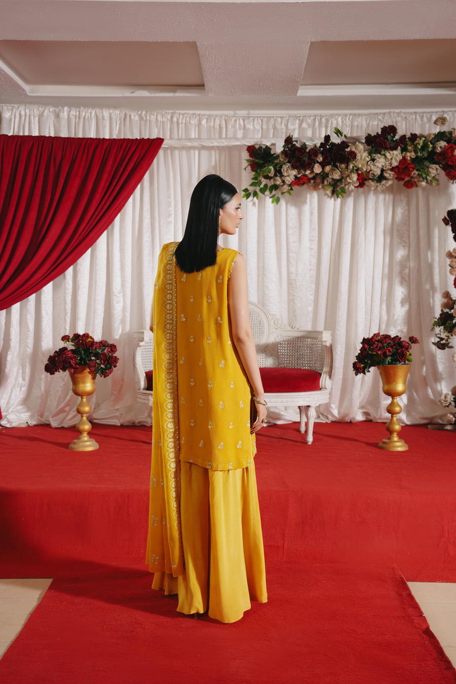 3 Piece - Self Crinkle Suit (Unstitched)