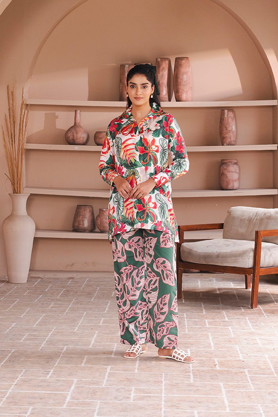 Printed Co-ord Set Shirt