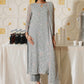 3 Piece - Self Crinkle Suit (Unstitched)