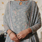 3 Piece - Self Crinkle Suit (Unstitched)