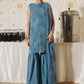3 Piece - Self Crinkle Suit (Unstitched)