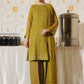 3 Piece - Self Crinkle Suit (Unstitched)