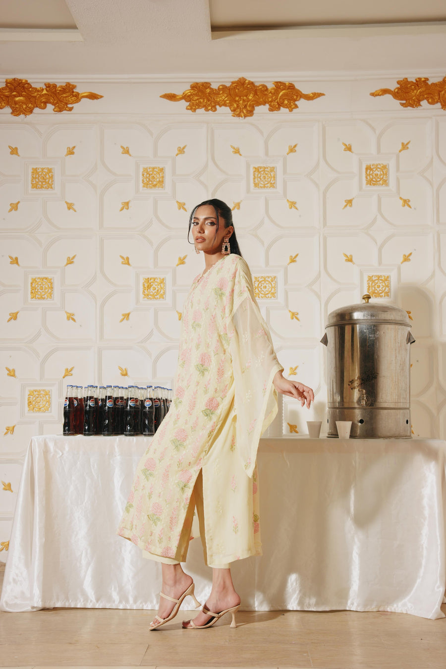3 Piece - Self Crinkle Suit (Unstitched)