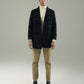 TEXTURED NOIR OVERCOAT