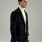 TEXTURED NOIR OVERCOAT