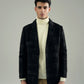 TEXTURED NOIR OVERCOAT