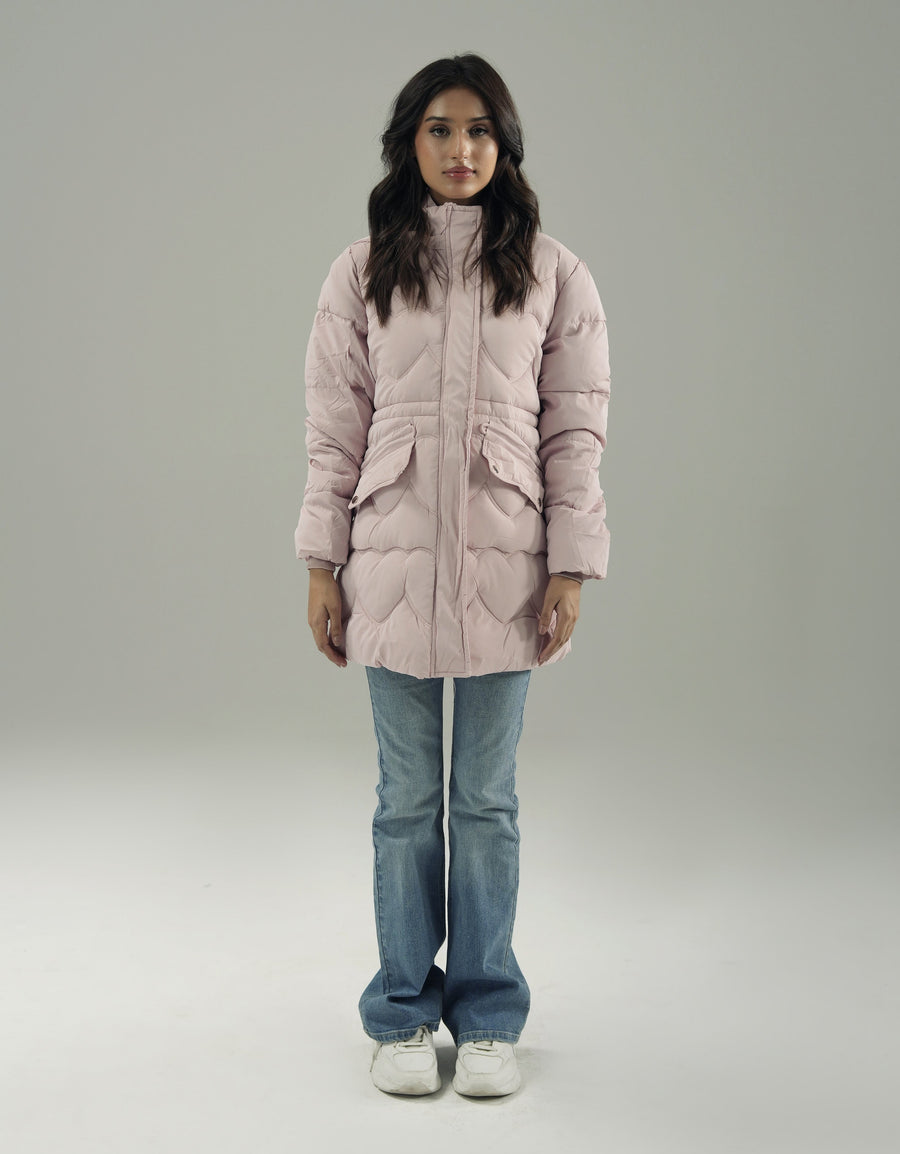 HOODED WIND-PROOF PUFFER