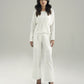 LINEN PLEATED BLOUSE WITH KNOT