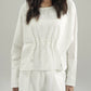 LINEN PLEATED BLOUSE WITH KNOT
