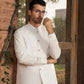 Off White Suiting Waistcoat - Round Cut - Men