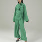 TEXTURED TOP WITH KNOT COLLAR