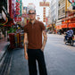 Textured polo shirt