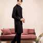 Black Falling Arrow Sequin Embroidered Waistcoat - Men